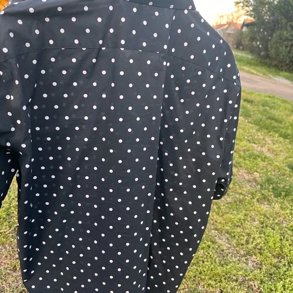 Polka Dot Shirt XXL | Rockabilly Retro Vibe - Stretch - Size 2XL - J. Ferrar - Picture 5 of 6
